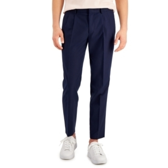 INC Men's Navy Slim Fit Chino Pants - 36 - Dress Pants - Picture 1 of 1